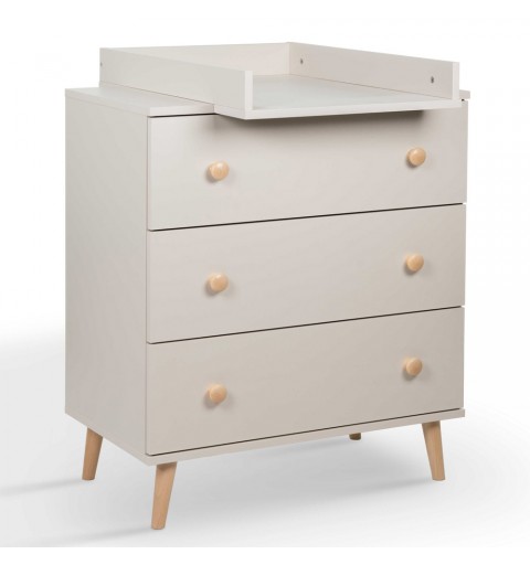 Tomi - Komoda z przewijakiem | Kaszmir/Buk